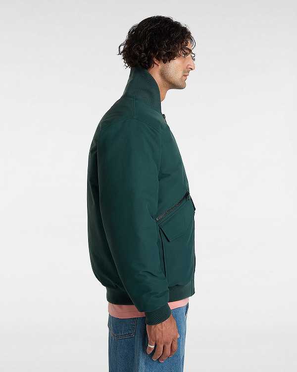 Green Men Vans Clifton Down Bomber Jackets Australia | VN4589073