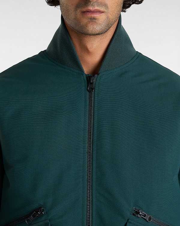 Green Men Vans Clifton Down Bomber Jackets Australia | VN4589073