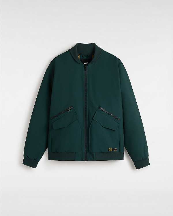 Green Men Vans Clifton Down Bomber Jackets Australia | VN4589073