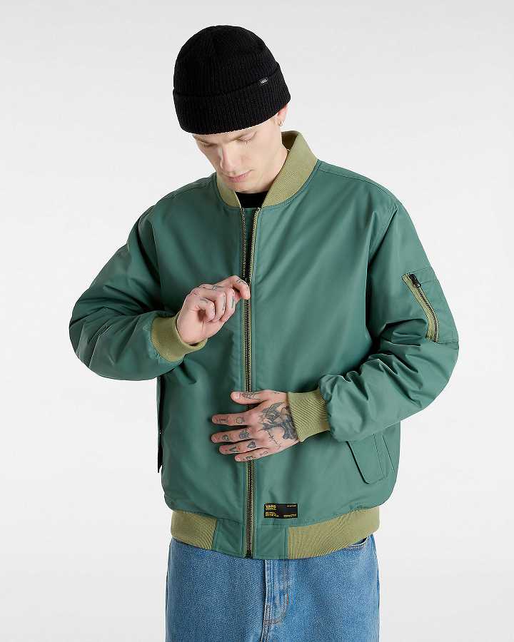 Green Men Vans Copley Bomber Jackets Australia | VN0213685