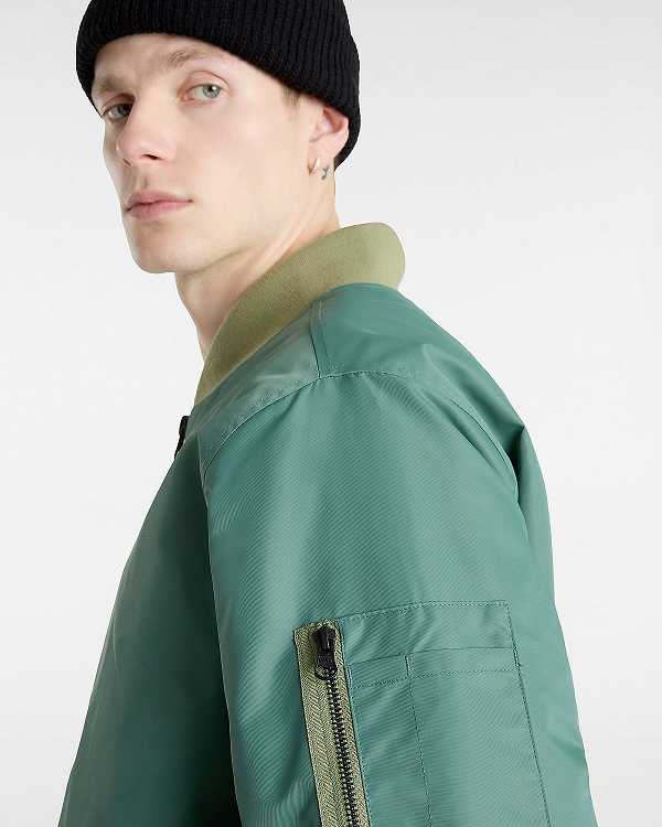 Green Men Vans Copley Bomber Jackets Australia | VN0213685