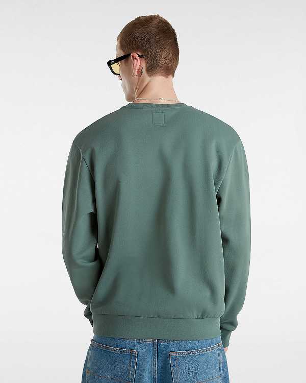 Green Men Vans Essential Relaxed Crew Sweatshirt Australia | VN9476012