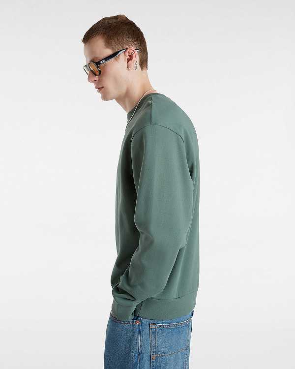 Green Men Vans Essential Relaxed Crew Sweatshirt Australia | VN9476012