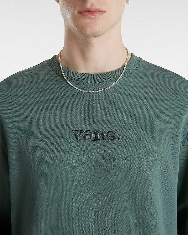 Green Men Vans Essential Relaxed Crew Sweatshirt Australia | VN9476012