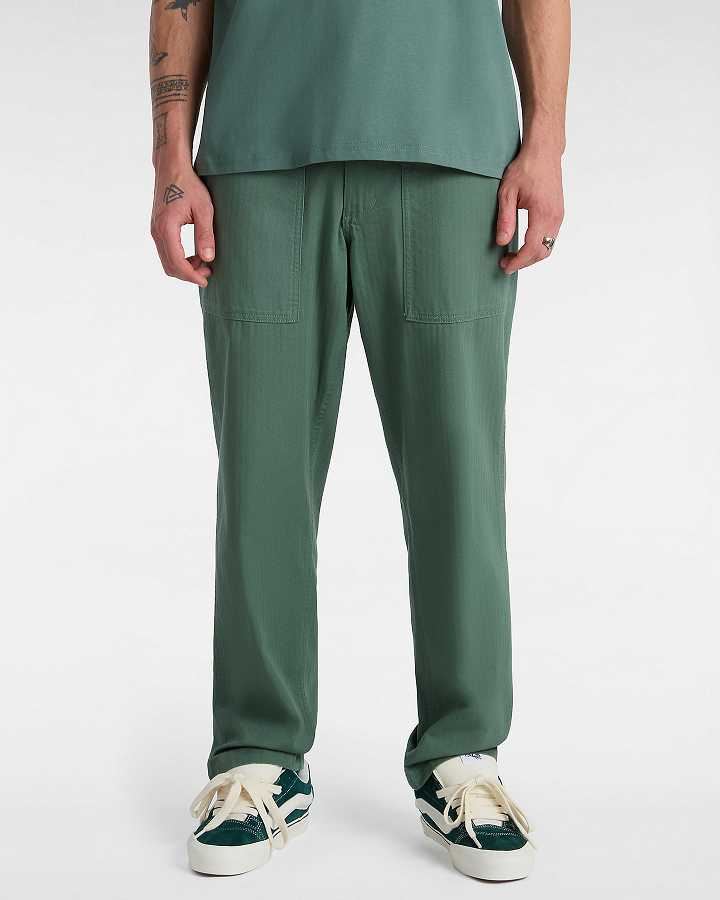 Green Men Vans Fatigue Loose Tapered Pants Australia | VN2109745