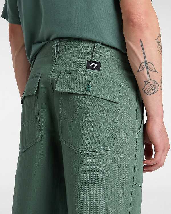 Green Men Vans Fatigue Loose Tapered Pants Australia | VN2109745