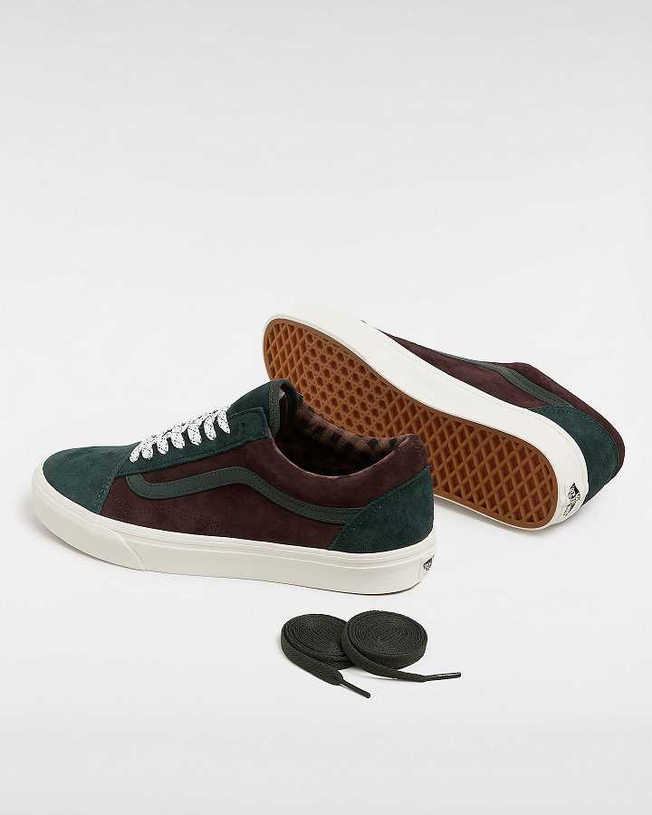 Green Men Vans Old Skool Pig Suede Sneakers Australia | VN6314289