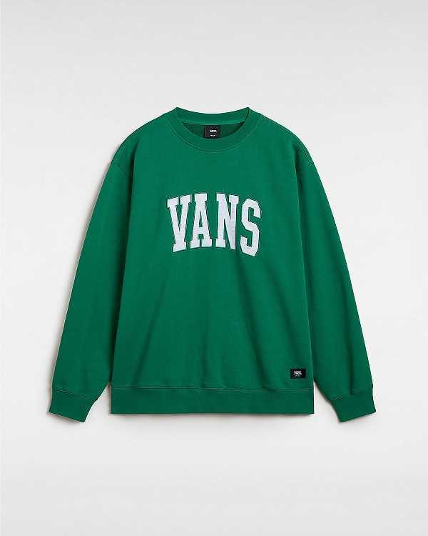 Green Men Vans Original Standards Varsity Loose Crew Sweatshirt Australia | VN8413750