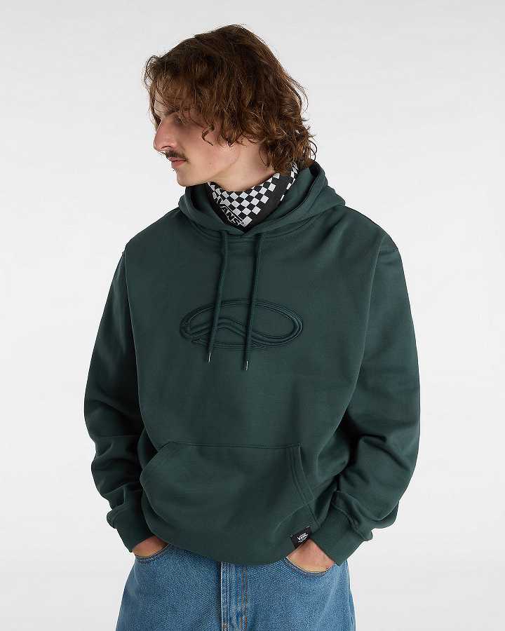 Green Men Vans Oval Loose Hoodie Australia | VN9861450