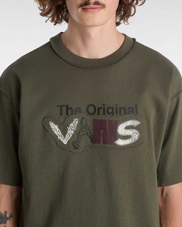 Green Men Vans Premium Clash Short Sleeve T Shirts Australia | VN5728316