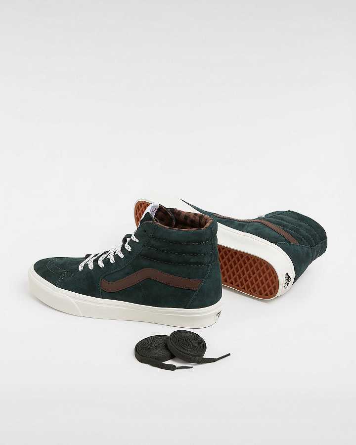 Green Men Vans Sk8-Hi Pig Suede Skate Shoes Australia | VN8793502