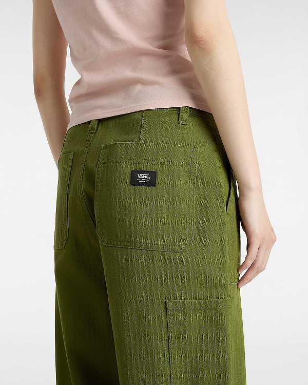 Green Women Vans Union Relaxed Carpenter Pants Australia | VN3487152