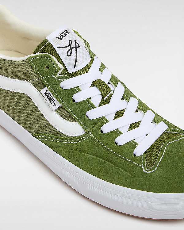 Green / White Men Vans Lizzie Low Skate Shoes Australia | VN7089453