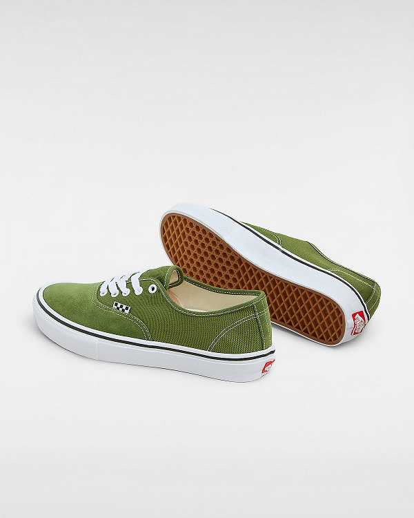 Green / White Women Vans Authentic Skate Shoes Australia | VN9841325