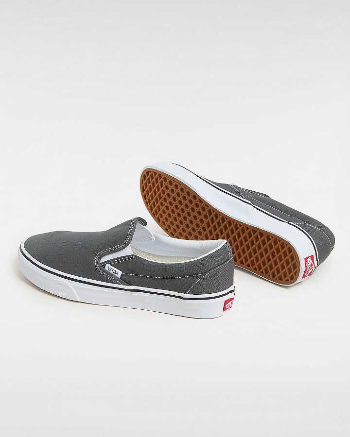 Grey Men Vans Canvas Classic Slip On Shoes Australia | VN1264075