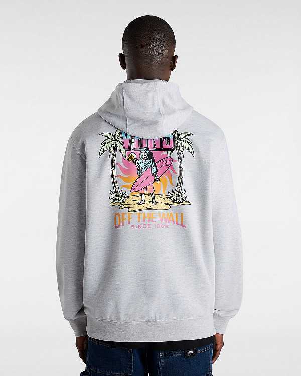 Grey Men Vans Palm Cheers Classic Hoodie Australia | VN7498316