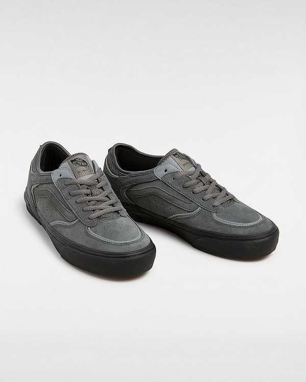 Grey Men Vans Rowley Suede Skate Shoes Australia | VN8745329