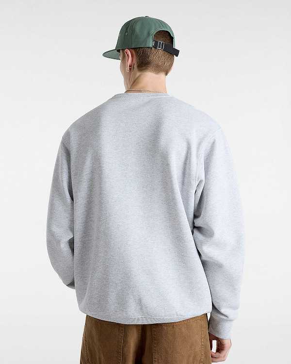 Grey Men Vans Soles Loose Crew Sweatshirt Australia | VN2459310