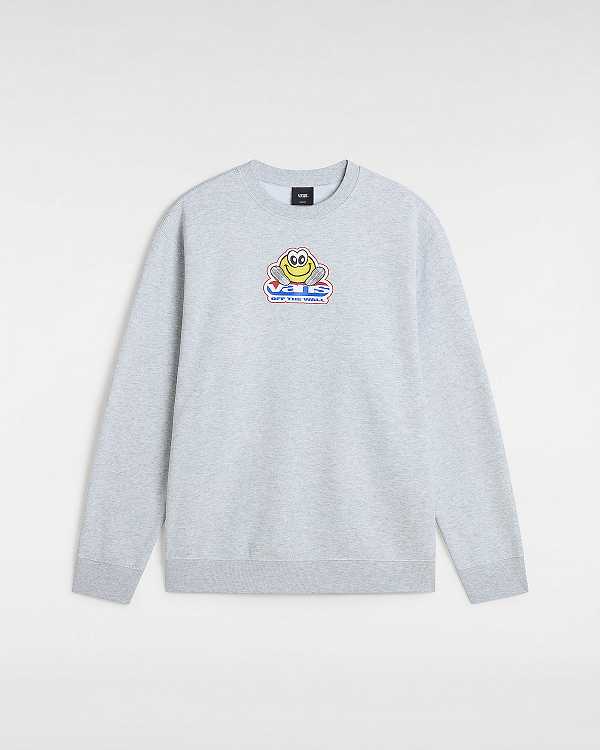 Grey Men Vans Soles Loose Crew Sweatshirt Australia | VN2459310