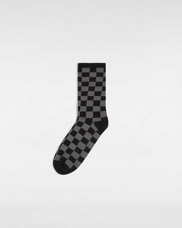 Grey Unisex Vans Checkerboard Crew (1 Pair) Socks Australia | VN9786153