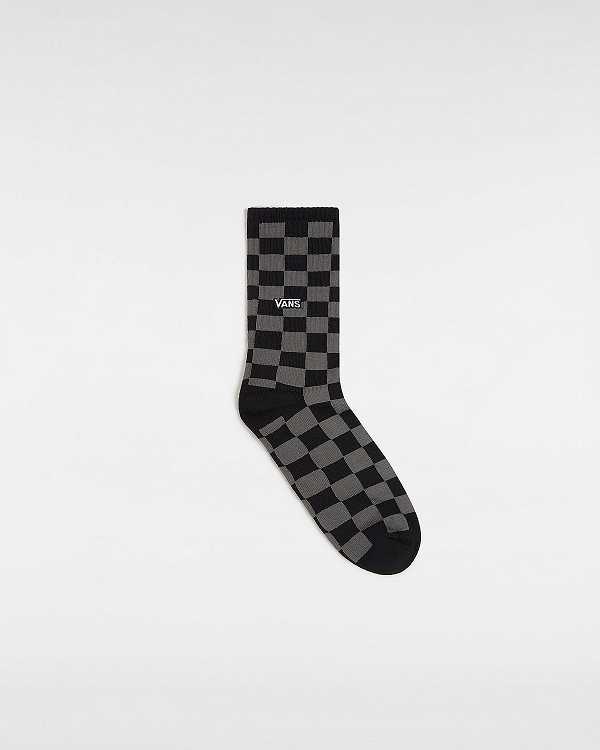 Grey Unisex Vans Checkerboard Crew (1 Pair) Socks Australia | VN9786153