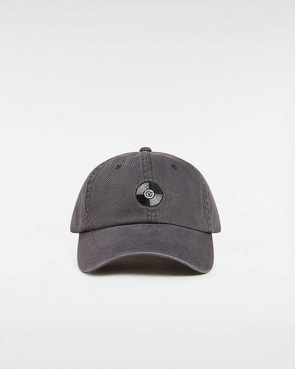 Grey Unisex Vans Vinyl Touch Curved Bill Hats Australia | VN6287041