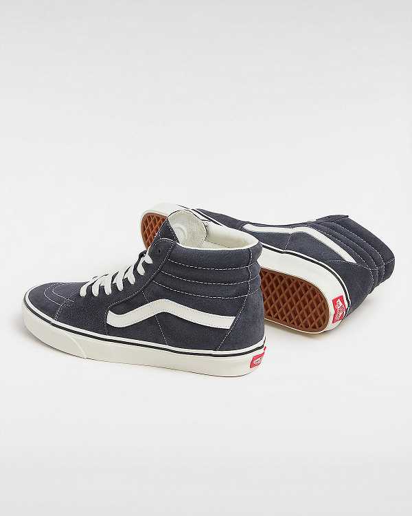 Grey Women Vans Sk8-Hi Pig Suede Skate Shoes Australia | VN6425793