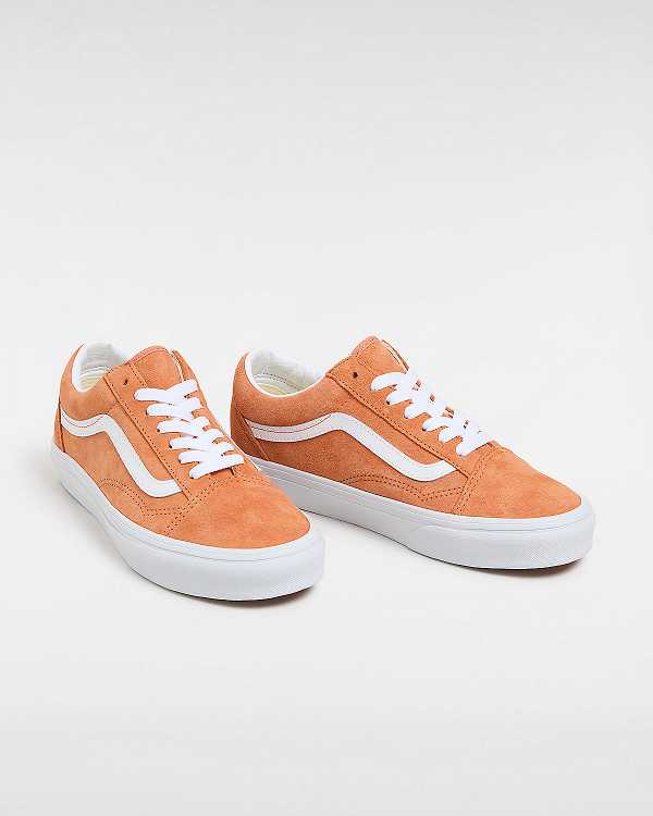 Orange Men Vans Old Skool Pig Suede Sneakers Australia | VN7458063