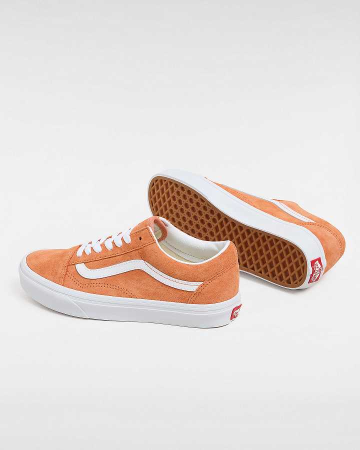 Orange Men Vans Old Skool Pig Suede Sneakers Australia | VN7458063