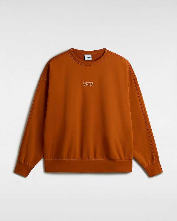 Orange Men Vans Premium Logo Crew Sweatshirt Australia | VN5971283