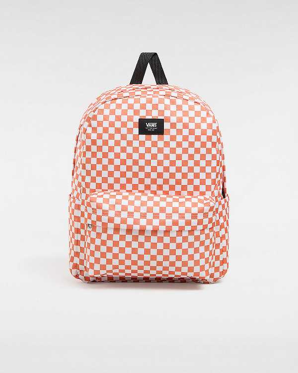 Orange Unisex Vans Old Skool Check Backpacks Australia | VN3648257