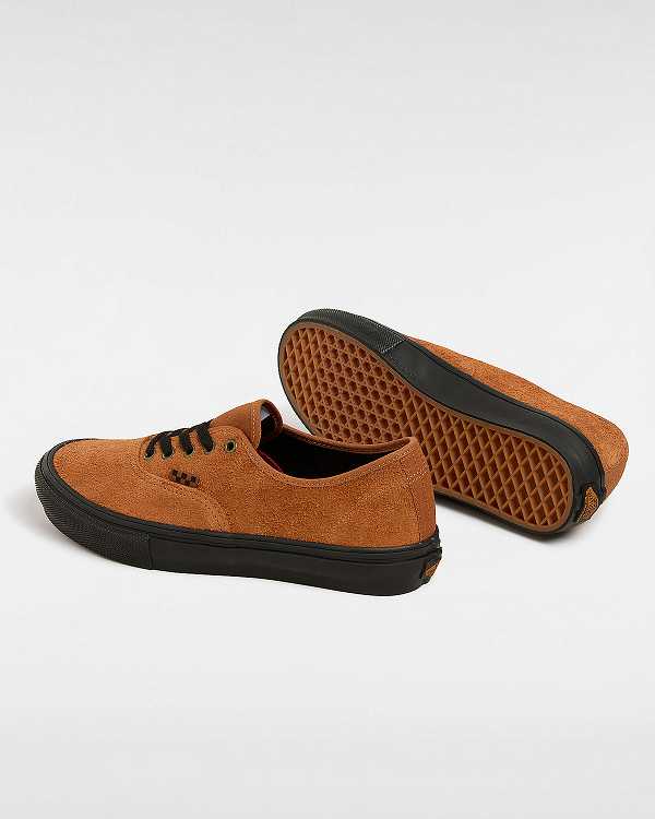 Orange Women Vans Authentic Hairy Suede Skate Shoes Australia | VN2654397