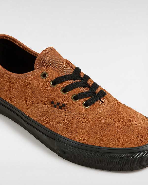 Orange Women Vans Authentic Hairy Suede Skate Shoes Australia | VN2654397