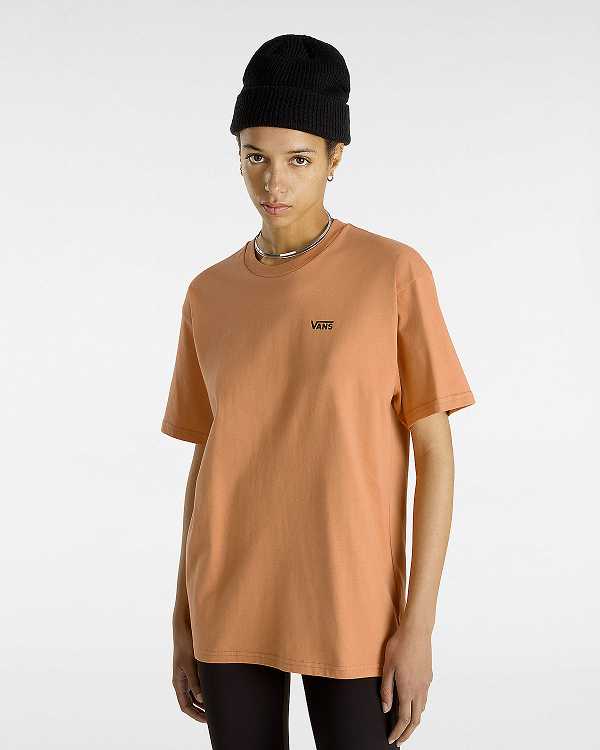 Orange Women Vans Left Chest Logo T Shirts Australia | VN1263987