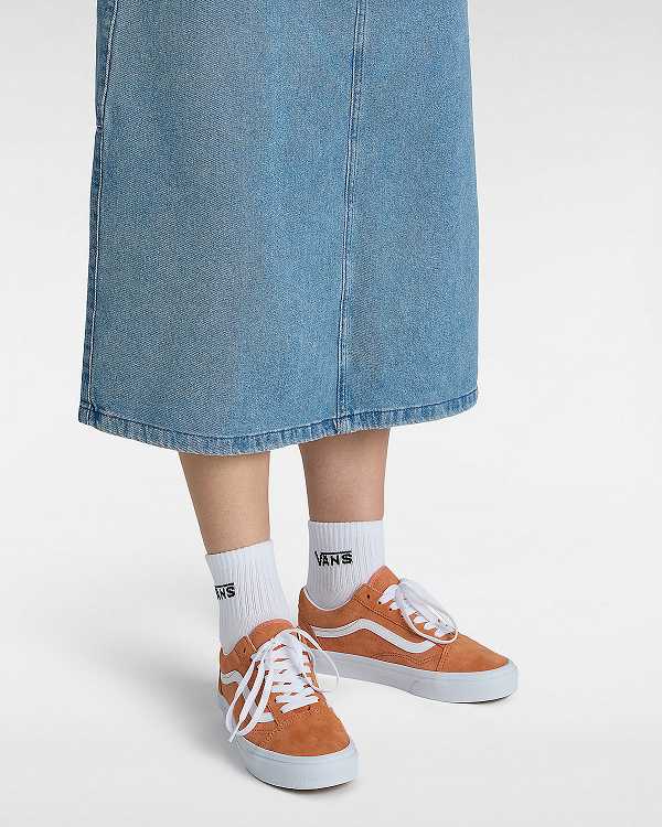 Orange Women Vans Old Skool Pig Suede Sneakers Australia | VN5837621