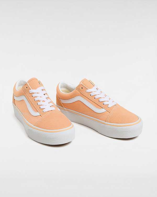 Orange Women Vans Old Skool Platform Shoes Australia | VN9521683