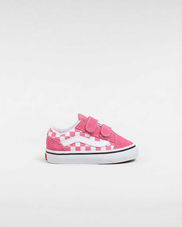 Pink Kids\' Vans Old Skool Hook And Loop (1-4 Years) Sneakers Australia | VN1439265