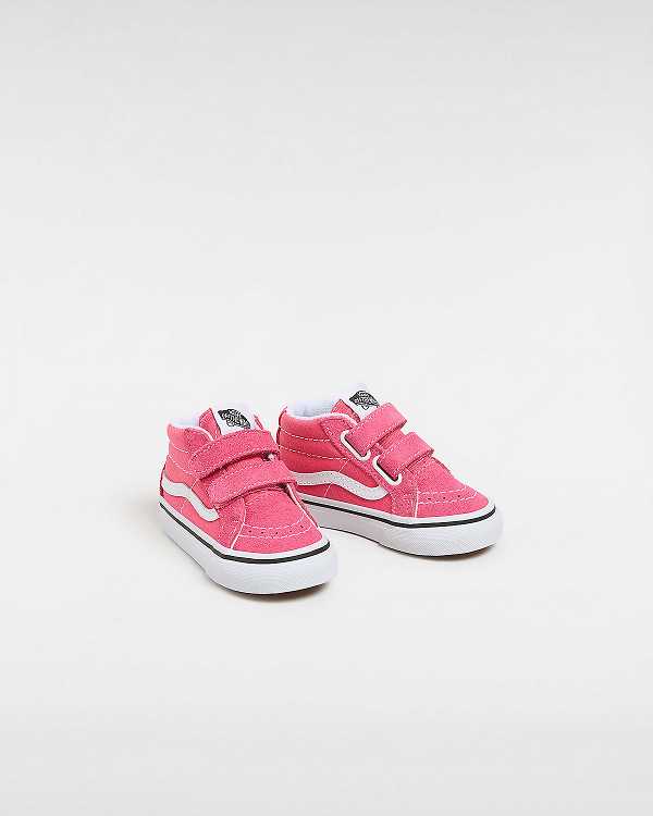 Pink Kids' Vans Sk8-Mid Reissue Hook and Loop (1-4 Years) Sneakers Australia | VN2709361