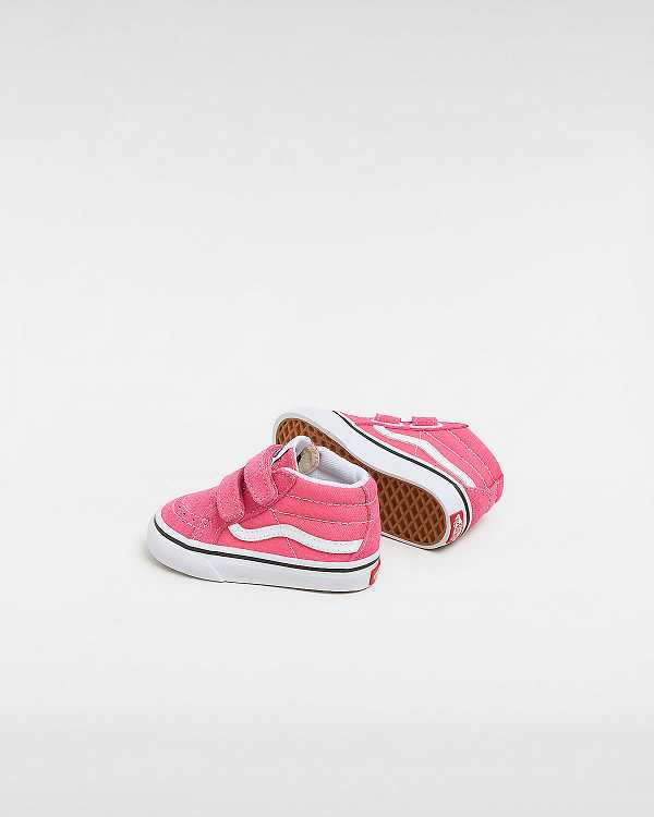 Pink Kids' Vans Sk8-Mid Reissue Hook and Loop (1-4 Years) Sneakers Australia | VN2709361