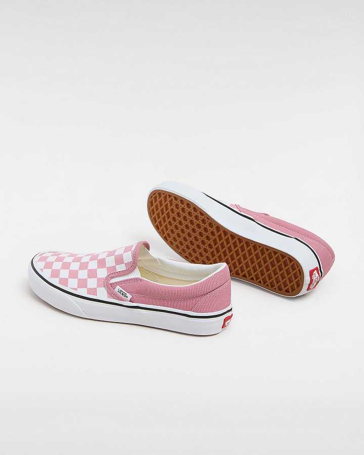 Pink Men Vans Classic Checkerboard Slip On Shoes Australia | VN5369104