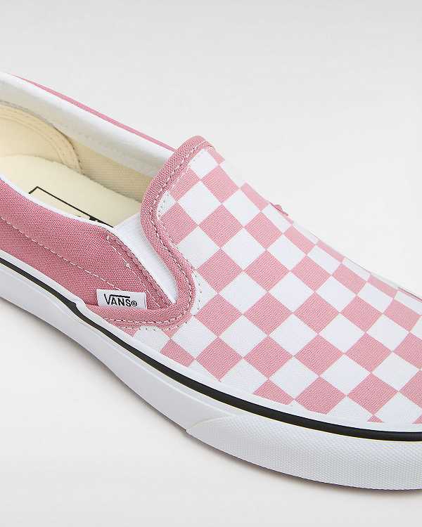 Pink Men Vans Classic Checkerboard Slip On Shoes Australia | VN5369104