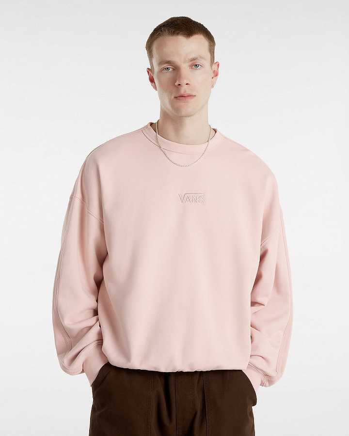 Pink Men Vans Premium Crew Sweatshirt Australia | VN8160927