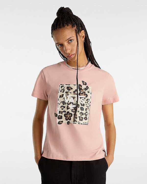 Pink Women Vans Animalier Boxed T Shirts Australia | VN6392857