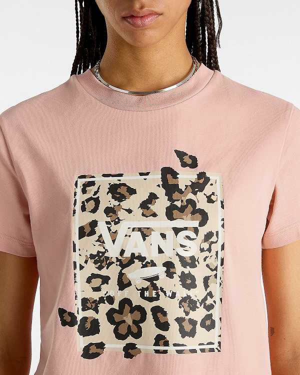 Pink Women Vans Animalier Boxed T Shirts Australia | VN6392857