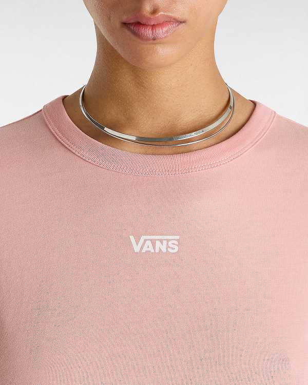 Pink Women Vans Basic mini T Shirts Australia | VN0492678