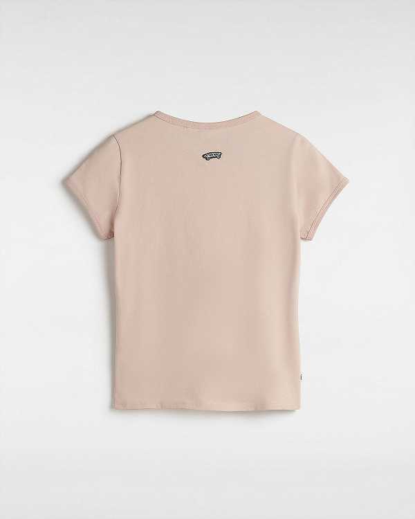 Pink Women Vans Premium Short Sleeve Baby T Shirts Australia | VN3290674