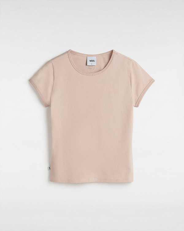 Pink Women Vans Premium Short Sleeve Baby T Shirts Australia | VN3290674