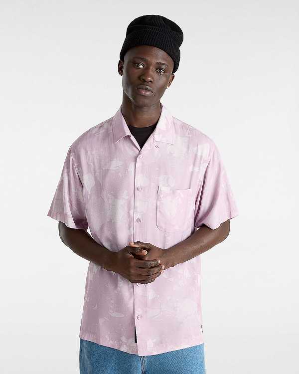 Purple Men Vans Camp Loose Collar Shirts Australia | VN9163280