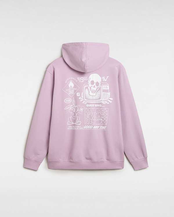 Purple Men Vans Crazy Eddy 66 Loose Hoodie Australia | VN3769045