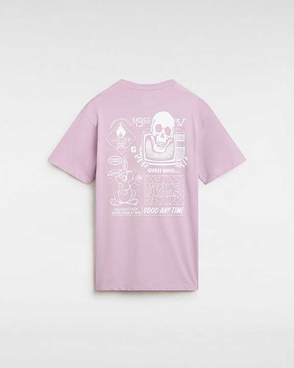 Purple Men Vans Crazy Eddy T Shirts Australia | VN5842071